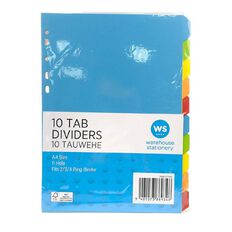 WS 10 Tab Dividers Cardboard A4