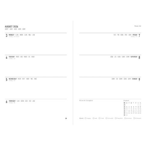 Letts of London Diary Mid Year A5 Week to View Conscious Sage 2026 2027