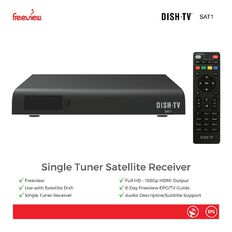 DishTV SAT1 Freeview Satellite Receiver Black