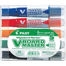 Pilot-BeGreen V Board Whiteboard Marker Assorted Bullet 5 Pack
