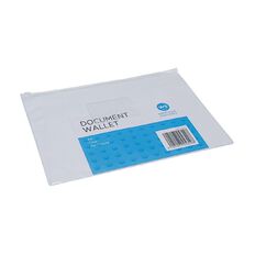 WS Zipper Document Wallet Clear A4