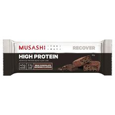 Musashi P 45 High Protein Bar Milk Chocolate Brownie 90g