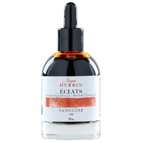 Jacques Herbin Eclats Watercolour Ink 135 50ml Blood Orange Orange