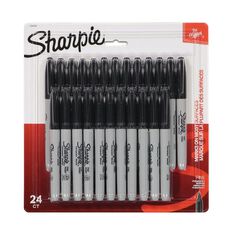 Sharpie Fine Point Permanent Marker Black 24 Pack