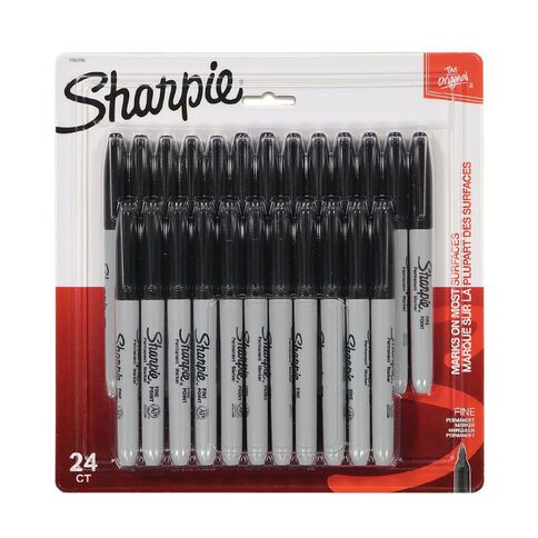 Sharpie Fine Point Permanent Marker Black 24 Pack
