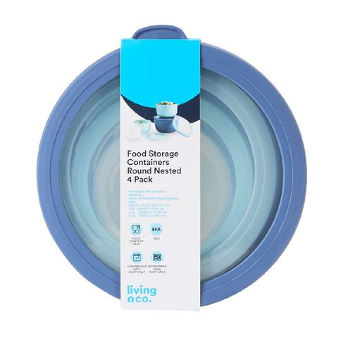 Living & Co Round Nested Food Container 4 Pack
