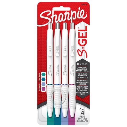 Sharpie S-Gel White 0.7mm Fashion 4 Pack