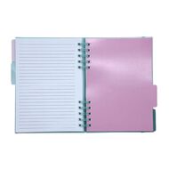 Uniti Clubhouse Hardcover Notebook With Tabs Cherry Green Light