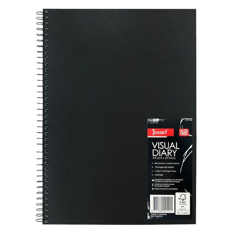 Jasart Visual Diary 110GSM Black A4
