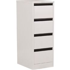 Precision Classic Filing Cabinet 4 Drawer White Satin