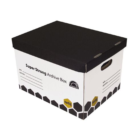Marbig Super Strong Archive Retail Box 2 Pack White