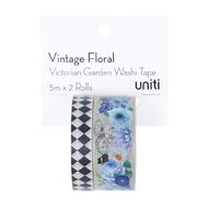 Uniti Vintage Floral Victorian Garden Washi Tape 2 Pack