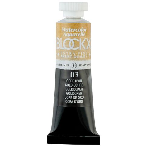 BLOCKX Watercolour Tube 15ml S1 113 Golden Ochre