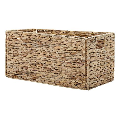 Living & Co Water Hyacinth Madrid Folding Basket Natural