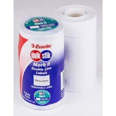 Quik Stik Labels Gun 1000/Roll Removable Labels 23mm x 16mm 5 Pack