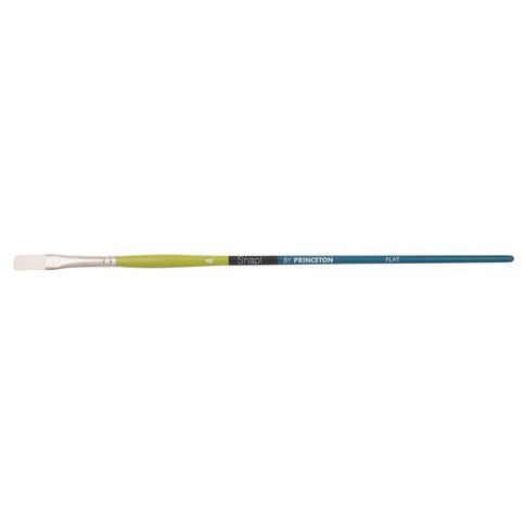 Princeton Snap Brush Long Handle Taklon Flat 4 White