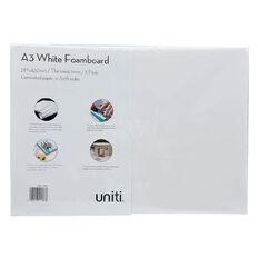 Uniti Foamboard 5mm A3 5 Pack White