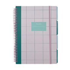 Uniti Clubhouse Softcover Notebook With Dividers A4 Pink