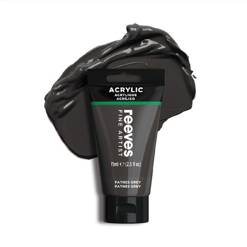 Reeves Fine Acrylic Paint Paynes Grey 610 75ml