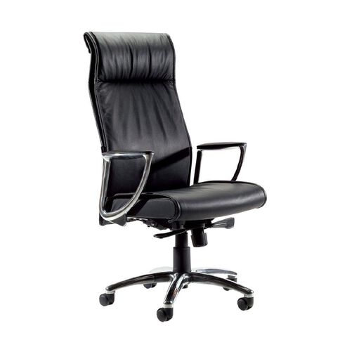Knight Bentley Highback Black Leather KD