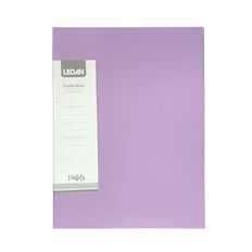 Ledah Pastels Display Book 20 Pocket Purple A4