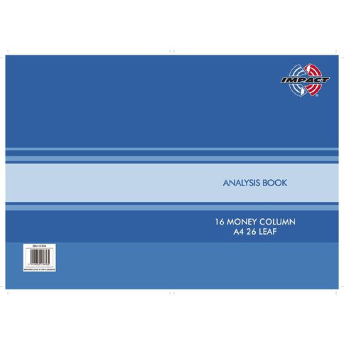 WS Analysis Book Limp 16 Column A4