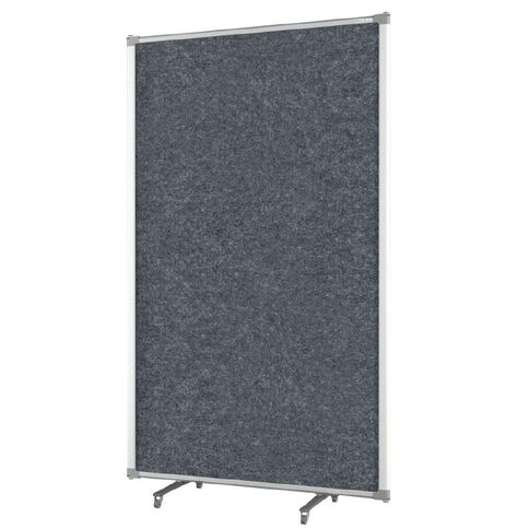 Boyd Visuals Floor Standing Partition Charcoal Icon Fabric 900 x 1500mm