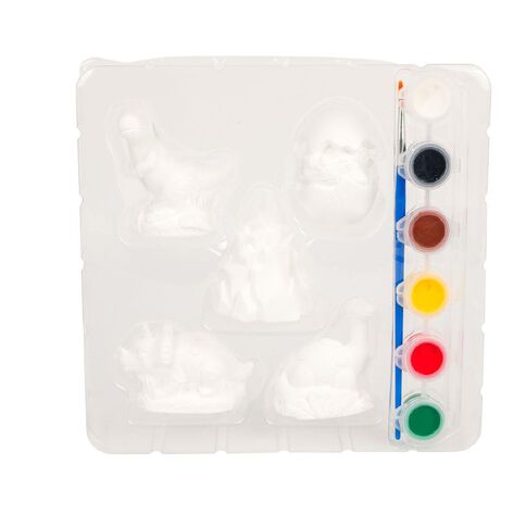 Uniti Craft Kids Plaster Painting Kit 5 Pieces 3D Dinosaur