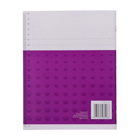 WS Exercise Book 1U4 12mm Ruled 24 Leaf Purple Mid