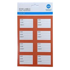 WS Colour Pop Book Label 16 Pack Orange