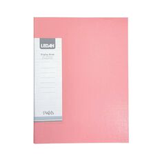 Ledah Pastels Display Book 20 Pocket Pink A4