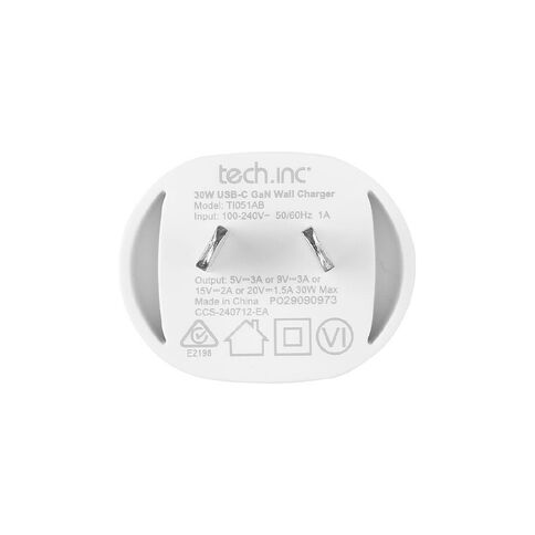 Tech.Inc 30W USB-C GaN Wall Charger