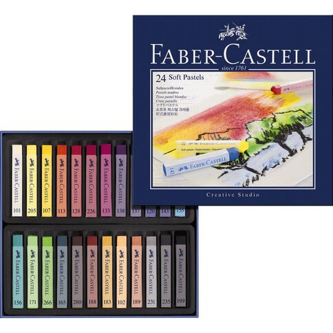 Faber Castell Soft Pastels 24 Pack Warehouse Stationery Nz