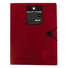 Office Supply Co Display Book 10 Pages Elastic Loop Closure Red A4