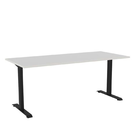 Knights Haven Fixed Single Sided Desk Frame with White Top