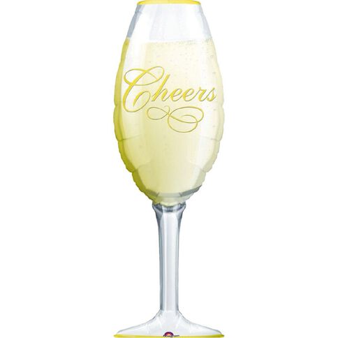 Anagram Champagne Glass Foil Balloon Supershape 38in