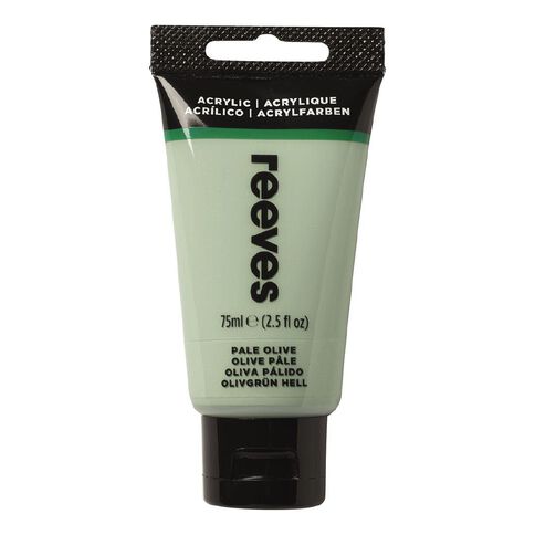 Reeves Fine Acrylic Paint Pale Olive 450 75ml