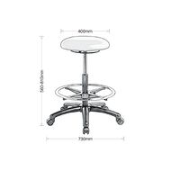 Button Tech Stool with Footring Black Vinyl