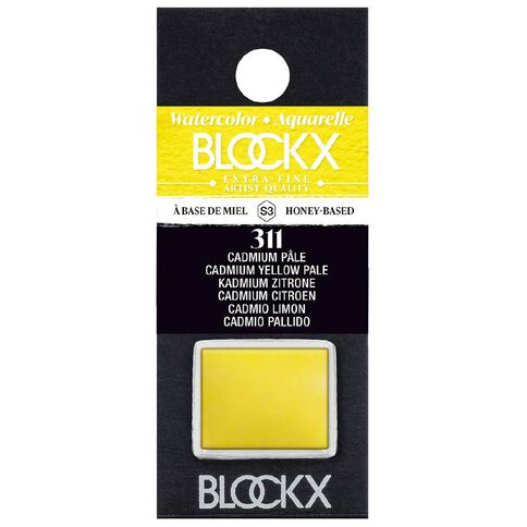 BLOCKX Watercolour Half Pan S3 311 Pale Cadmium Yellow