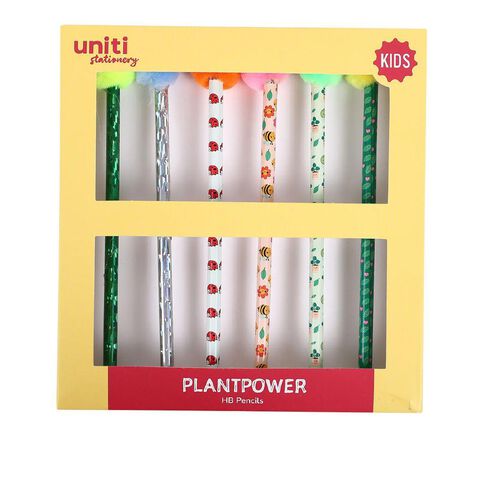 Uniti Kids Plant Power HB Pencils 6 Pack