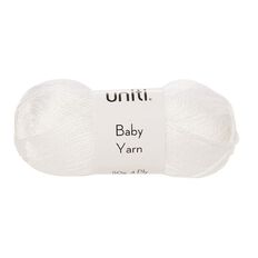 Uniti 4-ply Baby Acrylic Yarn White 50g