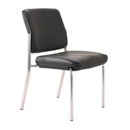 Buro Lindis Chair Pu no Arms Reflective Silver