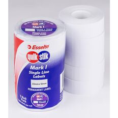 Quik Stik Labels Price Gun 22 x 12mm Permanent 1500/Roll 5 Pack