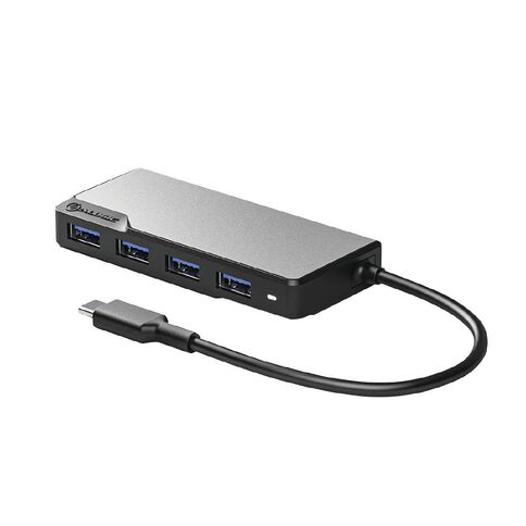Alogic USB-C Fusion Swift 4-in-1 Hub 4x USB-A Silver Grey