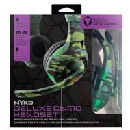 NYKO Deluxe Camo Headset Green
