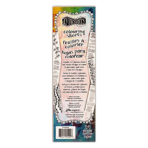 Ranger Dylusions Colouring Sheets Borders & Quotes
