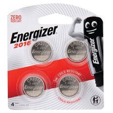 Energizer Lithium Batteries 2016 4 Pack