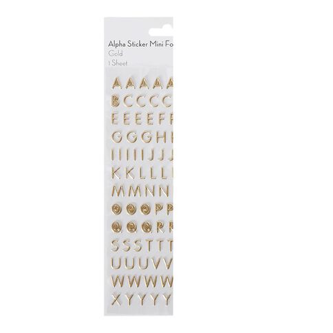 Uniti Mini Foam Alpha Stickers Gold