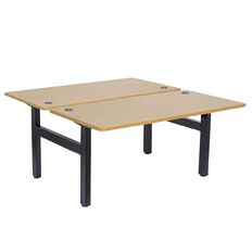 Emerge Back to Back W1800 x 800 Black Legs Beech Top