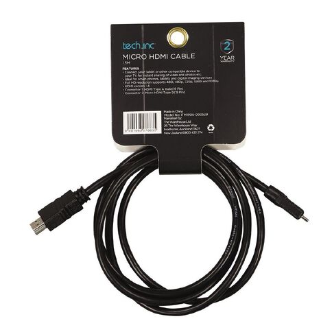 Tech.Inc Micro HDMI Cable 1.5m